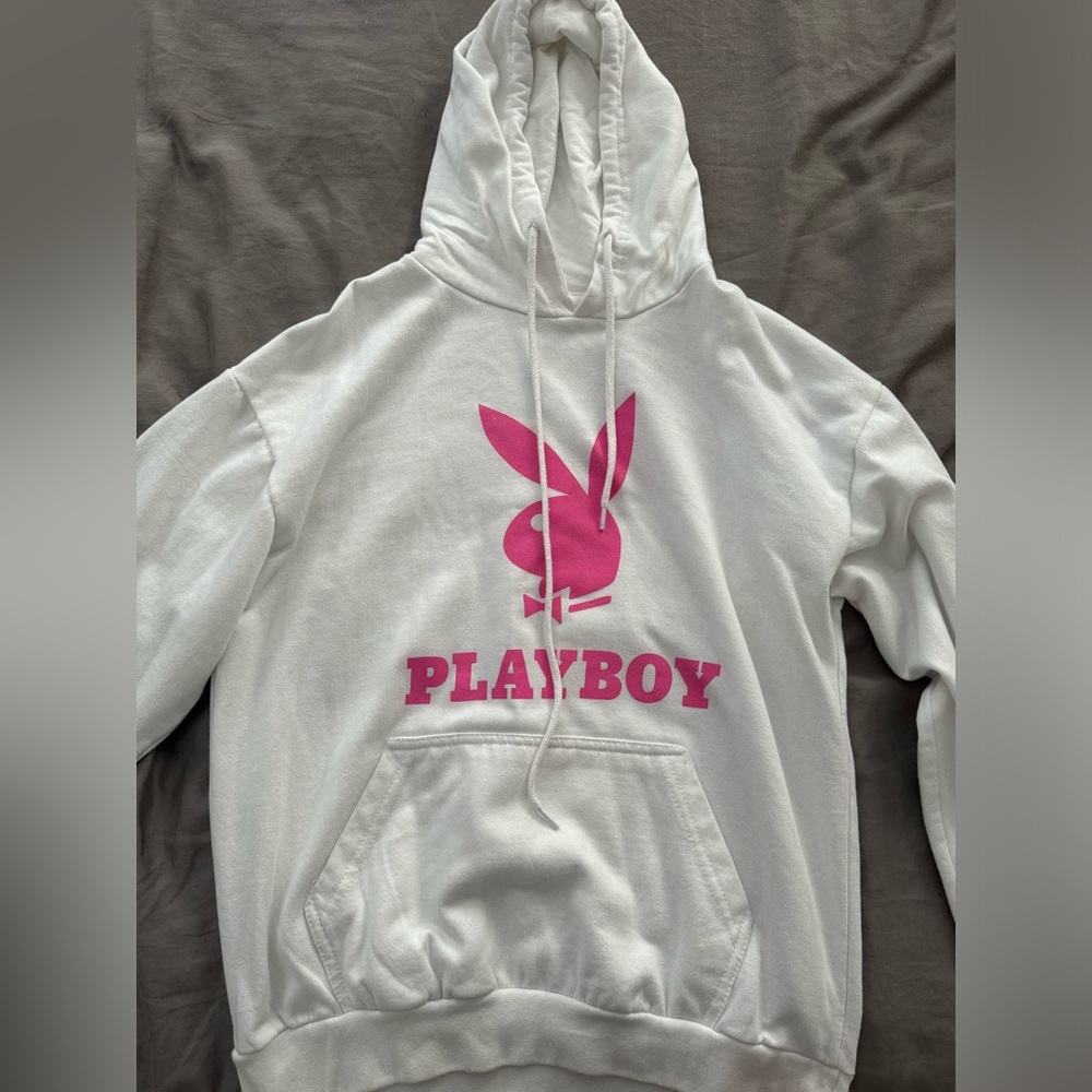 White playboy hoodie size medium